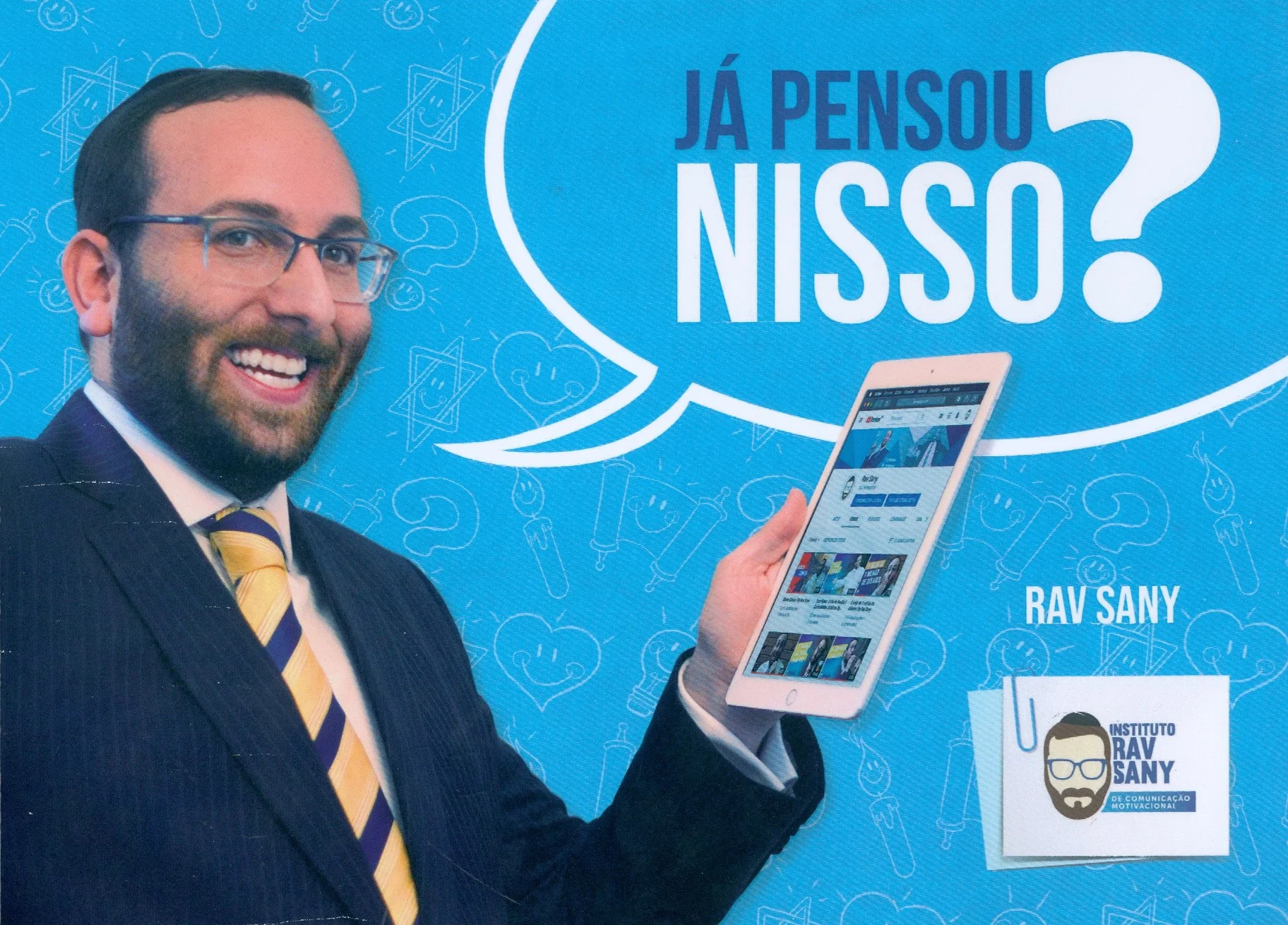 Capa horizontal do livro Já pensou nisso?, de Rav Sany